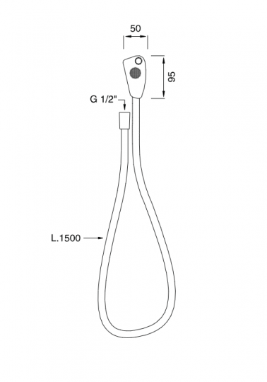 Ручная лейка Cea Design NEUTRA NEU32 без вывода воды схема 2