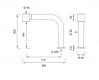 Излив Cea Design NEUTRA с вытяжной лейкой NEU44 схема 2