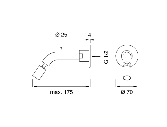 Настенный регулируемый излив Cea Design NEUTRA NEU51 ФОТО