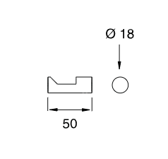 Крючок для одежды Cea Design OPUS нержавеющая сталь OPS100 схема 2