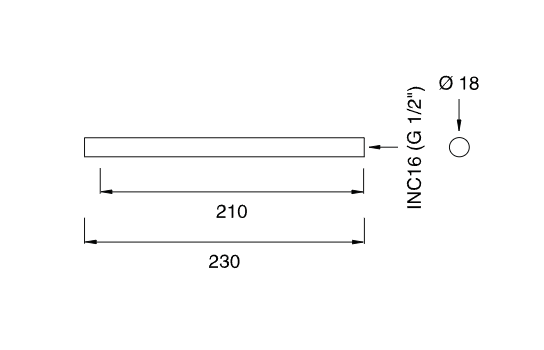 Длинный настенный излив Cea Design OPUS нержавеющая сталь OPS42 ФОТО