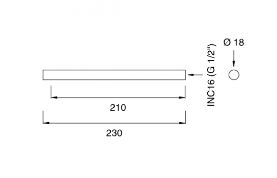 Длинный настенный излив Cea Design OPUS нержавеющая сталь OPS42 схема 2