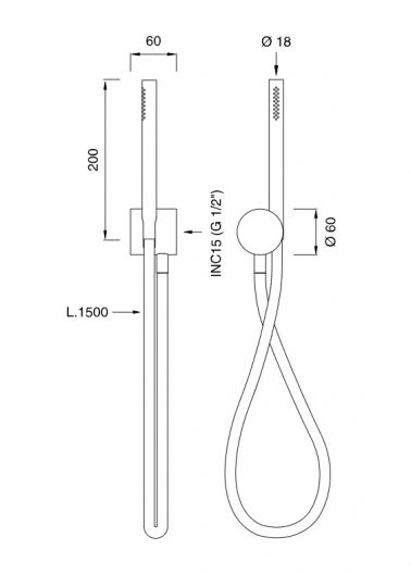 Настенный душевой гарнитур Cea Design OPUS OPS60 схема 2