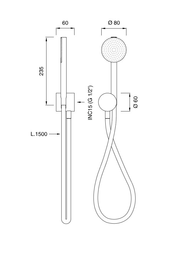 Настенный душевой гарнитур Cea Design OPUS OPS60H ФОТО