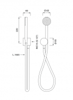 Настенный душевой гарнитур Cea Design OPUS OPS60Y схема 2 Настенный душевой гарнитур Cea Design OPUS OPS60Y схема 2