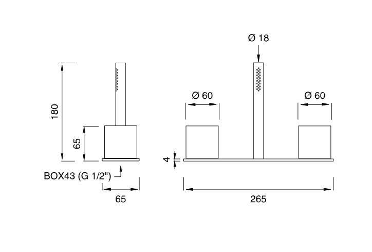 Прогрессивный смеситель Cea Design OPU с выдвижной лейкой OPS62 ФОТО