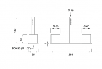 Прогрессивный смеситель Cea Design OPU с выдвижной лейкой OPS62 схема 2