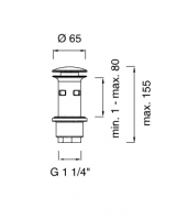 Донный клапан Cea Design PIL нержавеющая сталь PIL01L схема 2