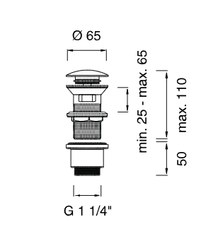 Донный клапан Cea Design PIL нержавеющая сталь PIL08 ФОТО