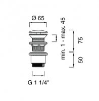 Донный клапан Cea Design PIL нержавеющая сталь PIL09 схема 2