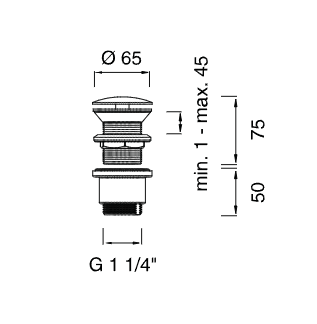 Донный клапан Cea Design PIL нержавеющая сталь PIL09 схема 2