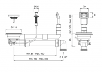 Слив для раковины Cea Design PIL нержавеющая сталь PIL23 схема 2