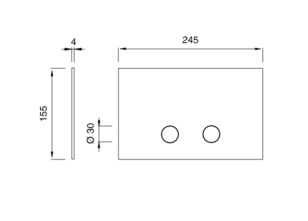 Кнопка для инсталляции унитаза Cea Design HYDROPLATE нержавеющая сталь PLA02 настенная ФОТО