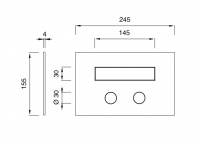 Кнопка для инсталляции унитаза Cea Design HYDROPLATE PLA05 схема 2 Кнопка для инсталляции унитаза Cea Design HYDROPLATE PLA05 схема 2
