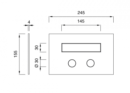 Кнопка для инсталляции унитаза Cea Design HYDROPLATE PLA05 схема 2 Кнопка для инсталляции унитаза Cea Design HYDROPLATE PLA05 схема 2