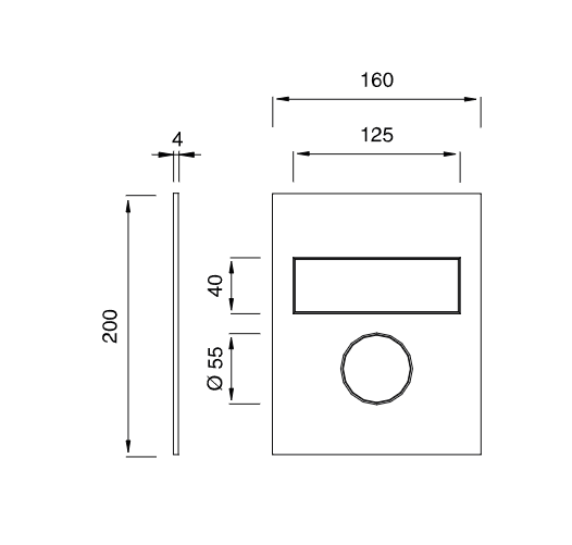 Кнопка для инсталляции унитаза Cea Design HYDROPLATE  PLA11 настенная ФОТО
