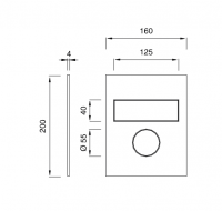 Кнопка для инсталляции унитаза Cea Design HYDROPLATE  PLA11 настенная схема 2