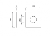 Сенсорная кнопка для инсталляции унитаза Cea Design HYDROPLATE нержавеющая сталь PLA12 схема 2