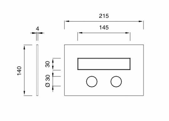 Кнопка для инсталляции унитаза Cea Design HYDROPLATE нержавеющая сталь PLA14 схема 2 Кнопка для инсталляции унитаза Cea Design HYDROPLATE нержавеющая сталь PLA14 схема 2