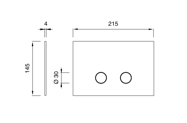 Кнопка для инсталляции унитаза Cea Design HYDROPLATE стальная PLA17 ФОТО