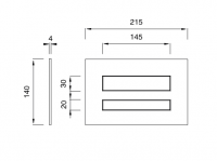 Кнопка для инсталляции унитаза Cea Design HYDROPLATE PLA20 стальная схема 2