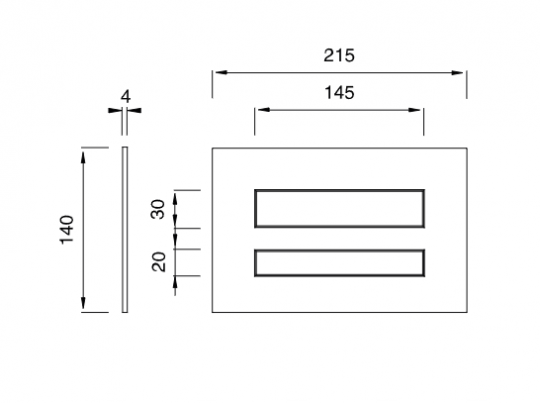 Кнопка для инсталляции унитаза Cea Design HYDROPLATE PLA20 стальная схема 2