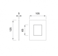 Кнопка для инсталляции унитаза Cea Design HYDROPLATE нержавеющая сталь PLA25 схема 2