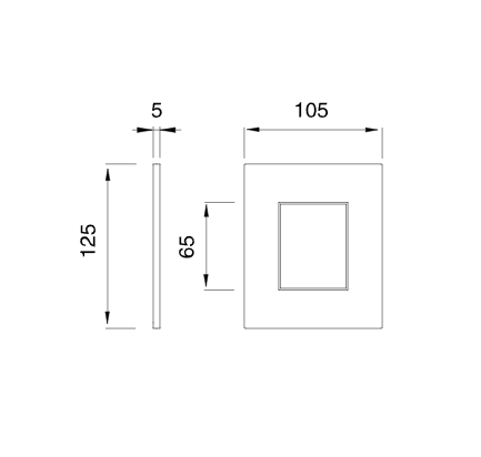 Кнопка для инсталляции унитаза Cea Design HYDROPLATE нержавеющая сталь PLA25 схема 2