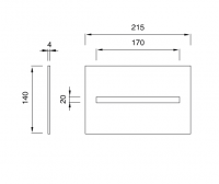 Кнопка для инсталляции унитаза Cea Design HYDROPLATE PLA26 из стали схема 2 Кнопка для инсталляции унитаза Cea Design HYDROPLATE PLA26 из стали схема 2