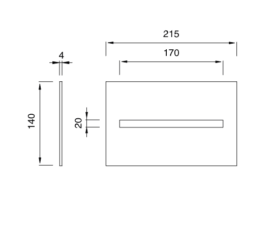 Кнопка для инсталляции унитаза Cea Design HYDROPLATE PLA26 из стали схема 2 Кнопка для инсталляции унитаза Cea Design HYDROPLATE PLA26 из стали схема 2