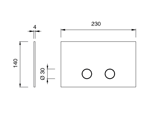 Кнопка для инсталляции унитаза Cea Design HYDROPLATE прямоугольной формы PLA27 ФОТО