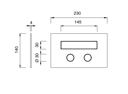 Кнопка для инсталляции унитаза Cea Design HYDROPLATE PLA28 схема 2 Кнопка для инсталляции унитаза Cea Design HYDROPLATE PLA28 схема 2