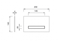 Кнопка для инсталляции унитаза Cea Design HYDROPLATE нержавеющая сталь PLA29 схема 2