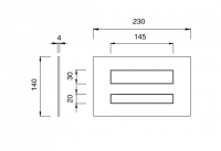 Стальная кнопка для инсталляции унитаза Cea Design HYDROPLATE PLA30 схема 2 Стальная кнопка для инсталляции унитаза Cea Design HYDROPLATE PLA30 схема 2