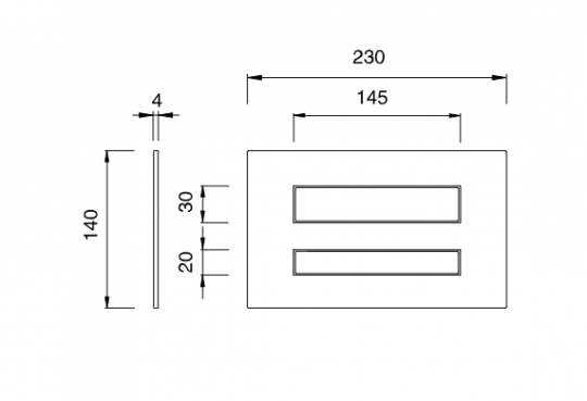 Стальная кнопка для инсталляции унитаза Cea Design HYDROPLATE PLA30 схема 2 Стальная кнопка для инсталляции унитаза Cea Design HYDROPLATE PLA30 схема 2