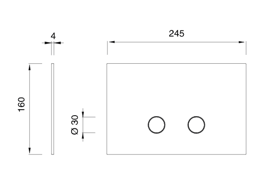 Кнопка для инсталляции унитаза Cea Design HYDROPLATE нержавеющая сталь PLA31 ФОТО