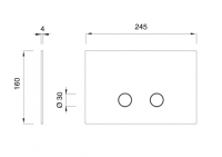 Кнопка для инсталляции унитаза Cea Design HYDROPLATE нержавеющая сталь PLA31 схема 2