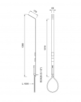 Верхний душ Cea Design REGOLO прогрессивный, с цилиндрической ручной лейкой REG20 схема 2