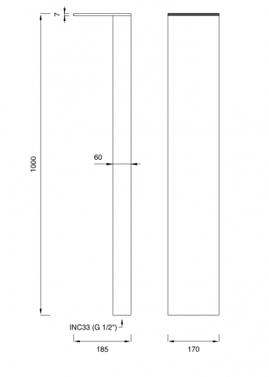 Излив напольный Cea Design REGOLO нержавеющая сталь REG43 схема 2