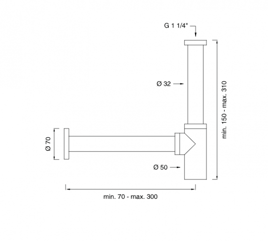 Сифон Cea Design SIF для раковины SIF01 схема 2