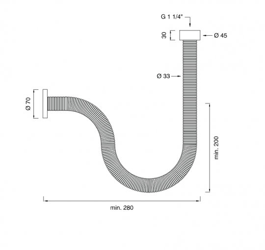 Сифон Cea Design SIF нержавеющая сталь SIF02 схема 2 Сифон Cea Design SIF нержавеющая сталь SIF02 схема 2