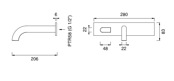 Прогрессивный смеситель Cea Design SIXTY прогрессивный, с изливом SIX08 ФОТО