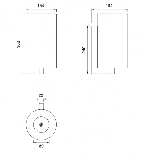 Ведро для мусора Cea Design SIXTY нержавеющая сталь SIX102 схема 2 Ведро для мусора Cea Design SIXTY нержавеющая сталь SIX102 схема 2