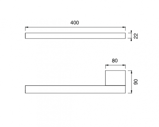 Полотенцедержатель Cea Design SIXTY нержавеющая сталь SIX104 подвесной схема 2