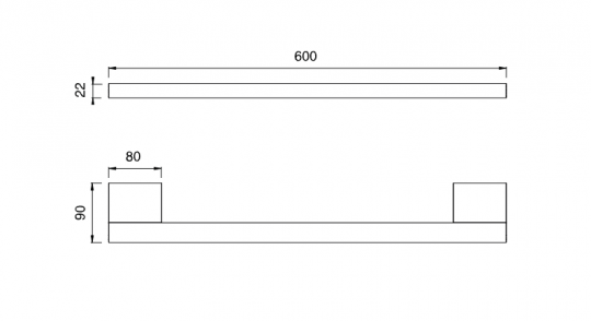 Полотенцедержатель подвесной Cea Design SIXTY нержавеющая сталь SIX105 схема 2