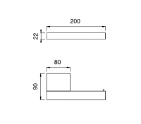 Держатель для туалетной бумаги Cea Design SIXTY SIX108 схема 2 Держатель для туалетной бумаги Cea Design SIXTY SIX108 схема 2