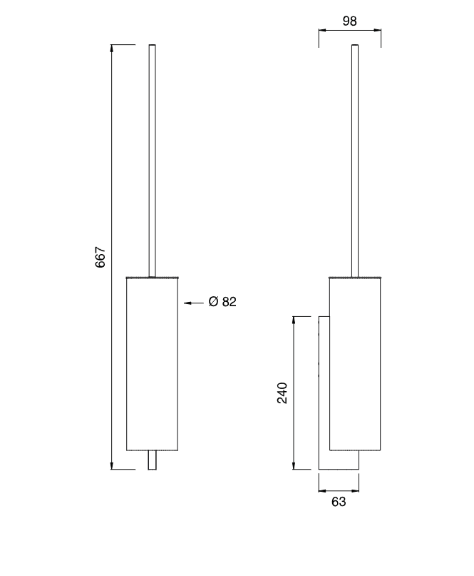 Настенный держатель для ершика Cea Design SIXTY нержавеющая сталь SIX110 ФОТО