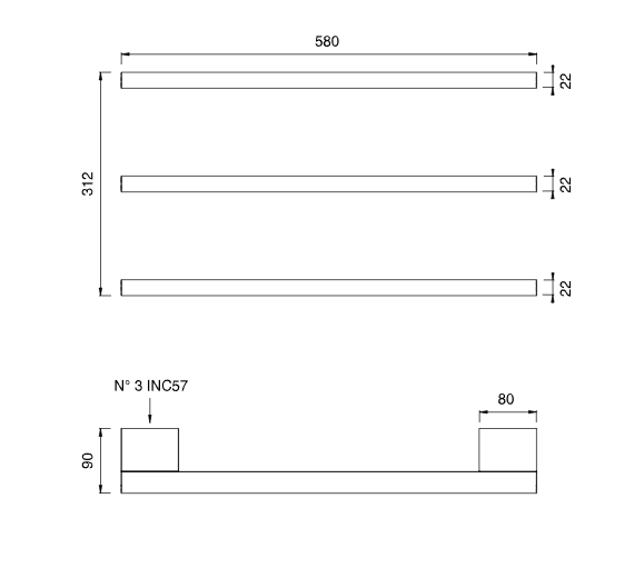 Полотенцесушитель электрический Cea Design SIXTY нержавеющая сталь SIX132 ФОТО