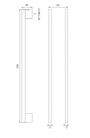 Полотенцесушитель электрический Cea Design SIXTY SIX135 схема 2 Полотенцесушитель электрический Cea Design SIXTY SIX135 схема 2