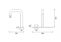 Смеситель прогрессивный Cea Design SIXTY SIX17 нержавеющая сталь схема 2